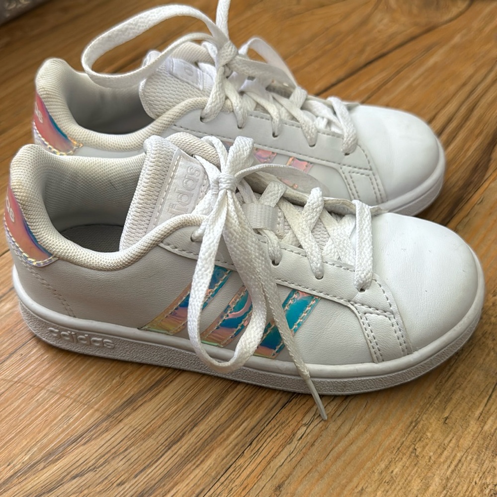 Adidas size 11k metallic